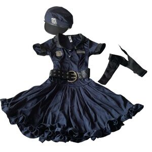 Cop Cutie Child’s Halloween Costume, Medium (8-10), Police Policewoman